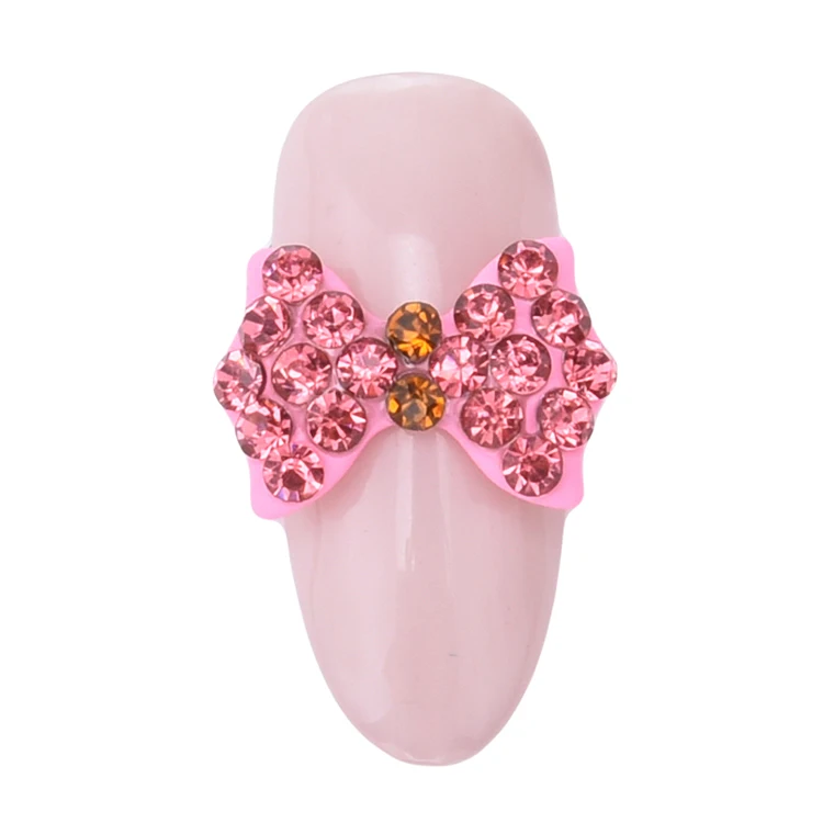 Y141 10 шт Сплав Блеск Стразы для ногтей Лук Стразы для маникюра nailart ювелирные изделия со стразами гвозди поставки unha амулеты украшения Y137~ 144 - Цвет: Y141