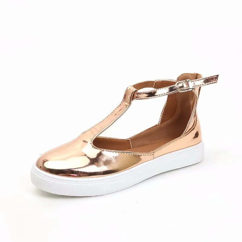 Летние женские босоножки модные туфли на плоской подошве с закрытым носком