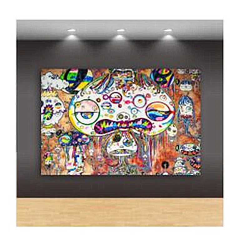 100X140CM Абстракция Подсолнух демон холст без рамы настенные картины, настенные декорации спальня домашний современный декор для гостиной M869 - Цвет: 100X140CM
