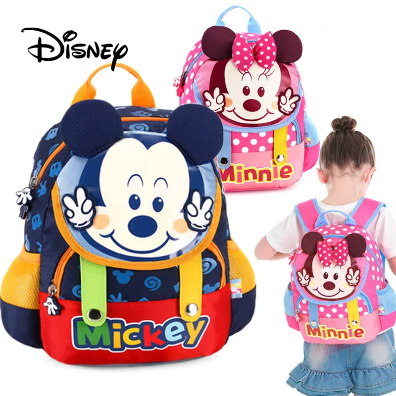Disney Микки Мышь, рюкзак для мальчиков и девочек детский сад Сумка Микки Детские 1-5 ребенка дошкольного возраста детские рюкзаки с персонажами мультфильмов подарок на день рождения