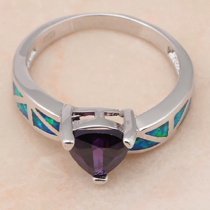 Супер поставщик модные украшения для женщин голубой огненный опал серебряный