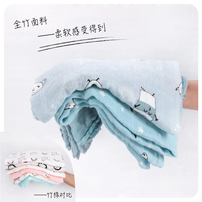 120*120 см Бамбуковые муслиновые салфетки для новорожденных пеленки одеяло кактус