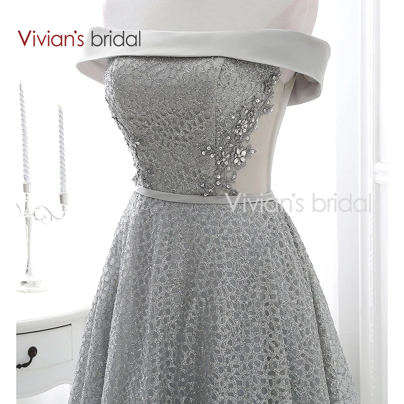 Vivian's Bridal спереди короткое длинное сзади платье для выпускного вечера Вечернее