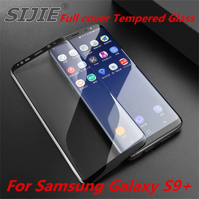 Полное покрытие закаленное Стекло для samsung Galaxy S9 + plus S9plus Экран защитный 6D черный 6