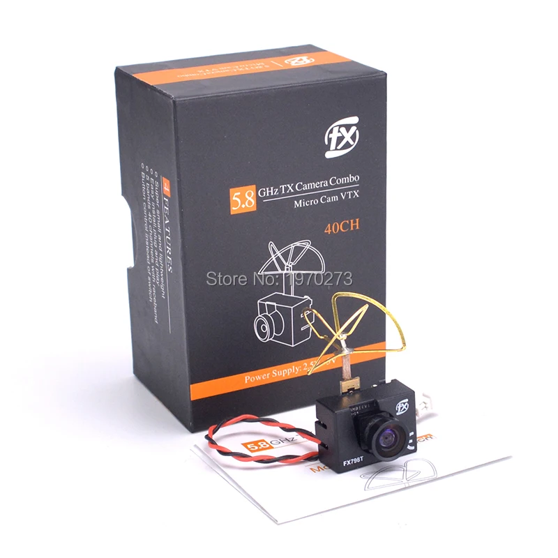 FX798T 5 8G 25mW 40CH 40 каналов AV передатчик с 600 TVL камерой мягкая антенна для DIY FPV мини