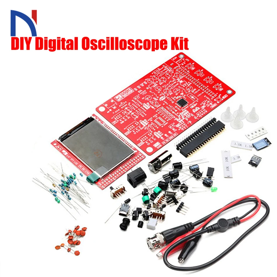 Осциллограф высокого качества DS0138 цифровой осциллограф DIY Kit Probe Unsoldered Flux Workshop STM32