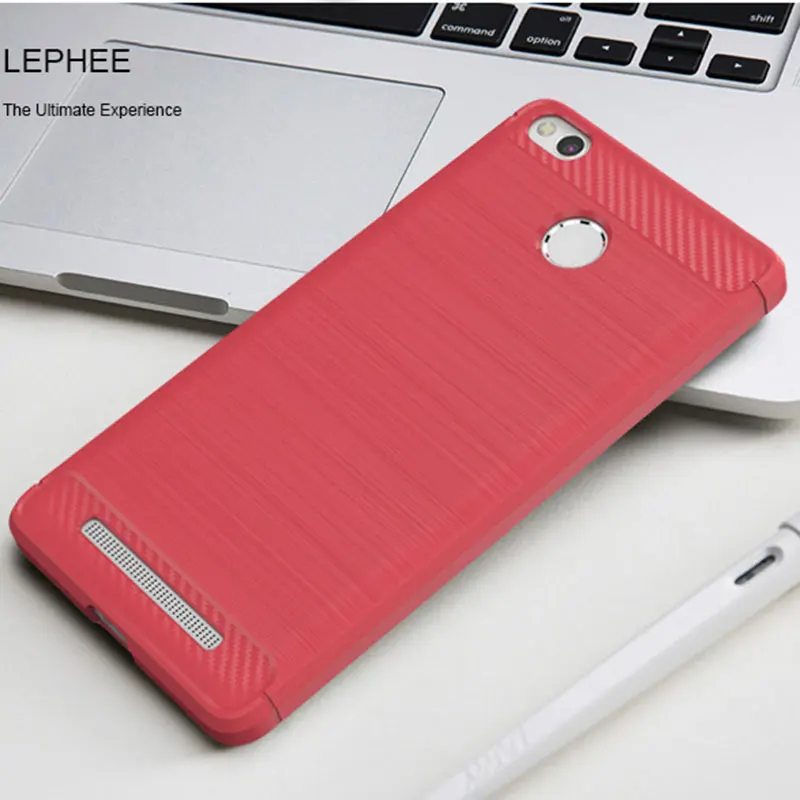Чехол LEPHEE для Xiaomi redmi 3 S, чехол для Xiaomi redmi 3 Pro, силиконовый мягкий ТПУ Матовый чехол из углеродного волокна, чехол для телефона redmi 3 S, роскошный