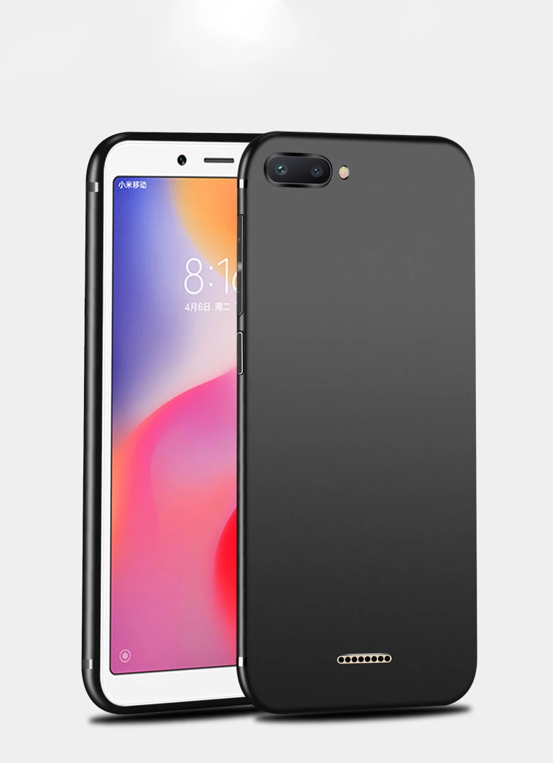 Чехол для Redmi 6 6A матовый мягкий чехол из ТПУ с полным закаленным стеклом защита