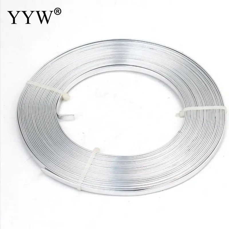 platinum color YYW 10 цветов 5x1 мм анадированный алюминиевый провод мягкое украшение ручной работы Универсальный окрашенный Алюминиевый металлический провод электрофорез - Цвет: platinum color
