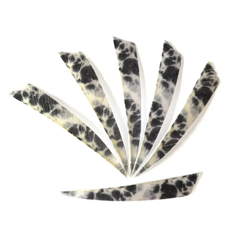 Color4 50pcs 4inch Arrow Feathers Colorful Natural Turkey Feather Right Wing Fletches Vanes For Hunting Shooting Arcehry Accessories - Цвет: Color4