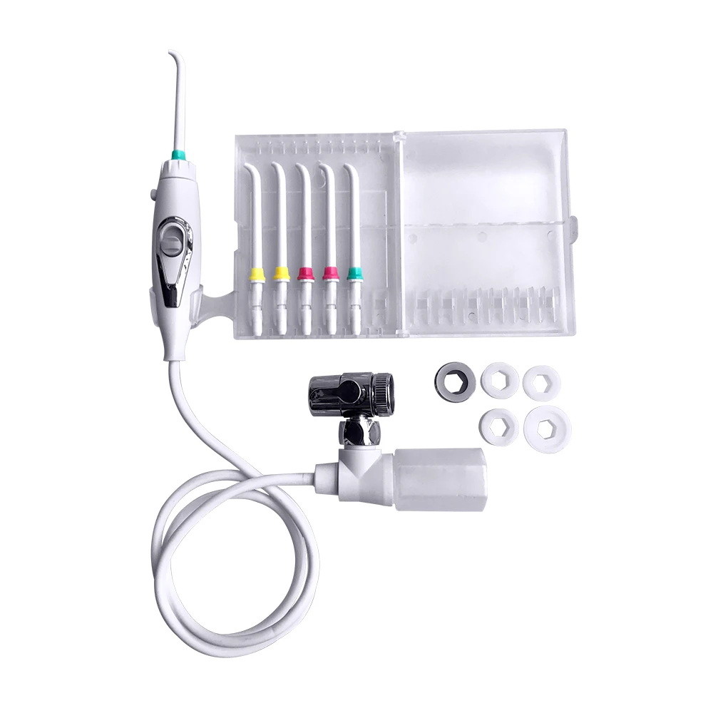 1 set oral irrigator Топ 6 распылитель на кран воды ирригатор для полости рта переключатель воды Стоматологическая Флоссер портативная струйная ирригация межзубная щетка зуб спа очиститель - Цвет: 1 set oral irrigator