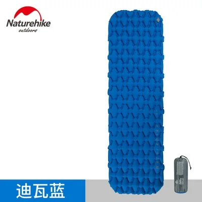 blue Naturehike colchon надувной походный коврик надувная походная кровать спальный коврик природа поход матрас с подушкой - Цвет: blue