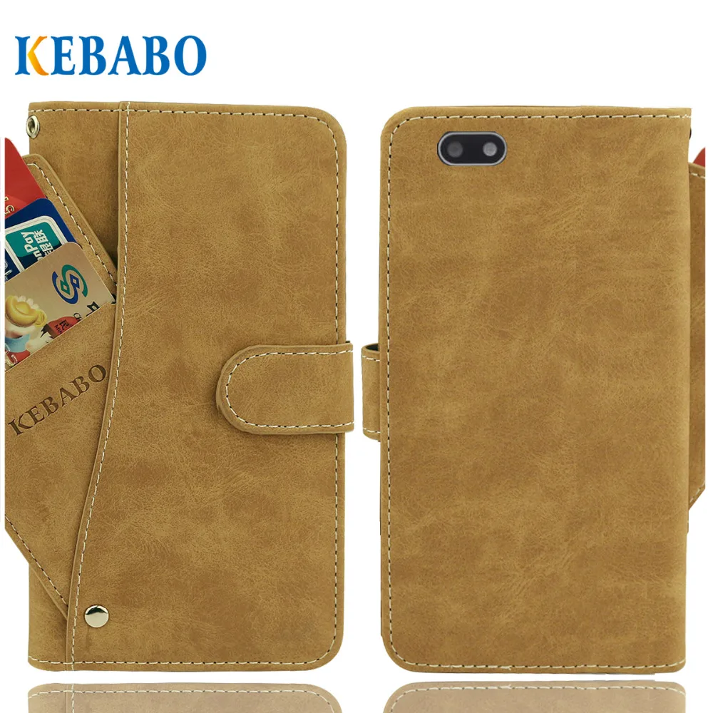 

Leather Wallet DEXP Ixion ML450 Super Force Case 5" Flip Vintage Leather Front Card Slots Cases Cover Business Phone Bags