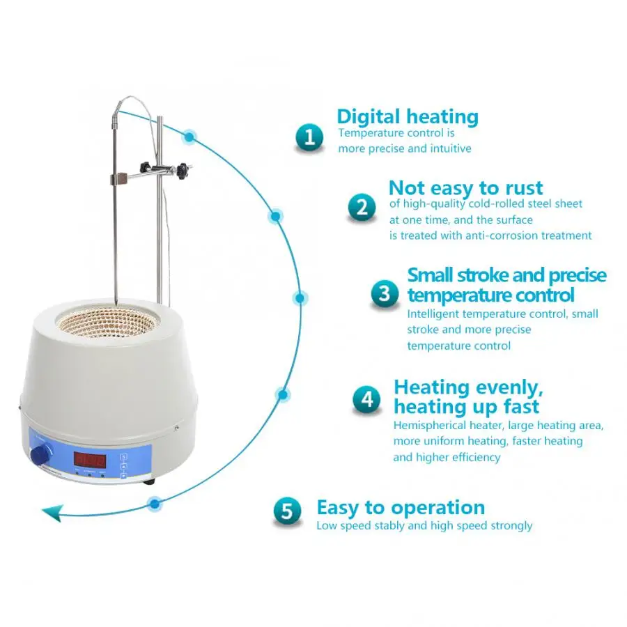 Электромагнитная мешалка HMSC1000ml нагревательная мантия цифровая магнитная наборы