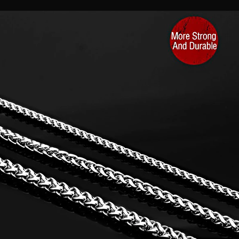 2018 Trendy Keel Link Chain Necklace For Men Women Titanium Stainless Steel Jewelry 3mm 4mm 5mm Width VN050 | Украшения и