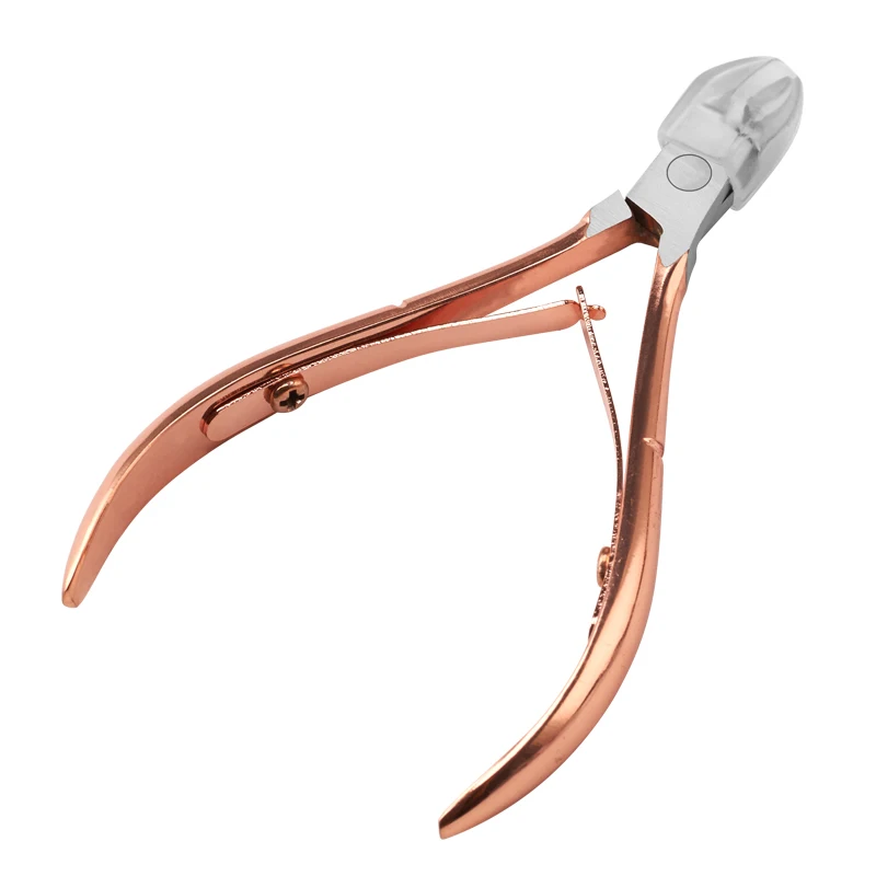 Ножницы для кутикулы из нержавеющей стали цвета розового золота плоскогубцы