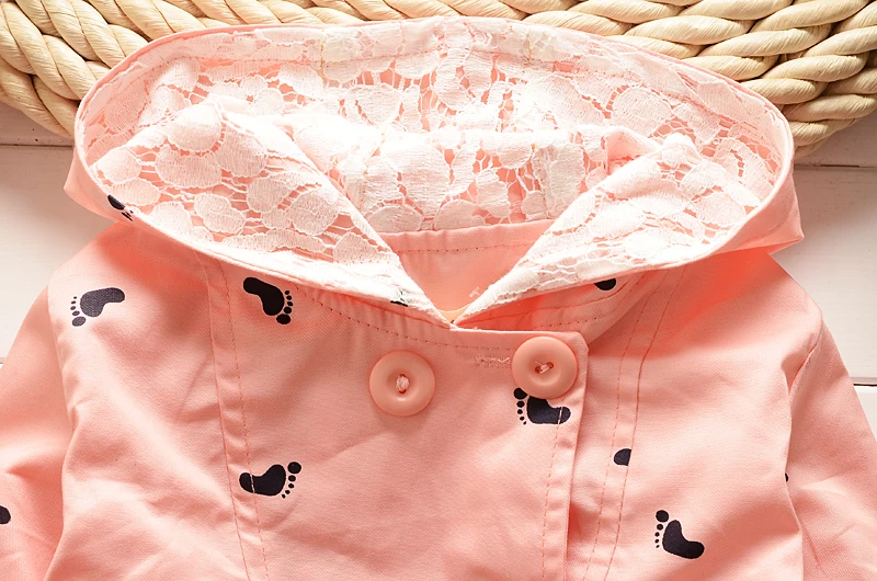 Новинка 2017 года весенне осеннее пальто с капюшоном для девочек куртка из 100%