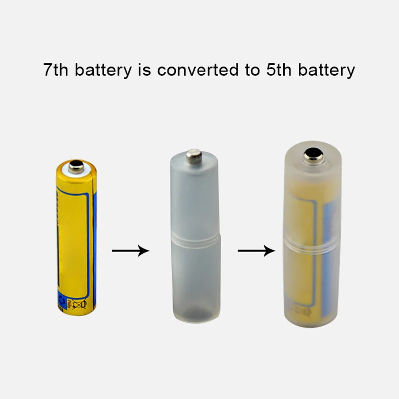 

4pcs AAA to AA Size Battery Converter Adapter Batteries Holder Durable Case Switcher EM88