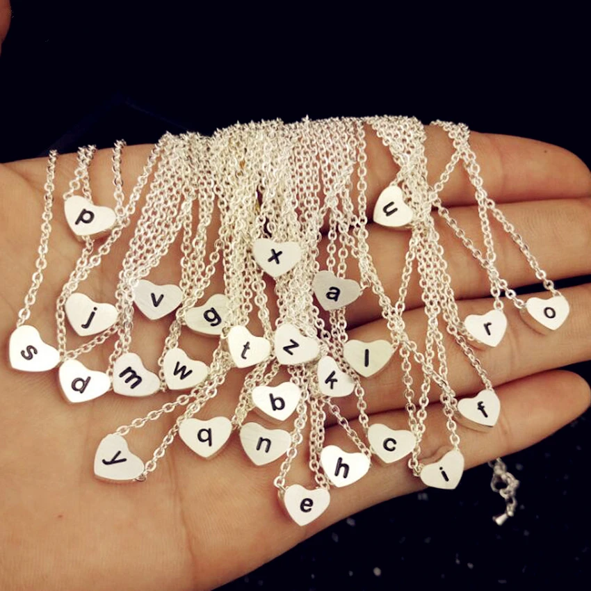 Великолепная сказка 10 шт./лот 26 строчные лакомство сердце письмо Цепочки и