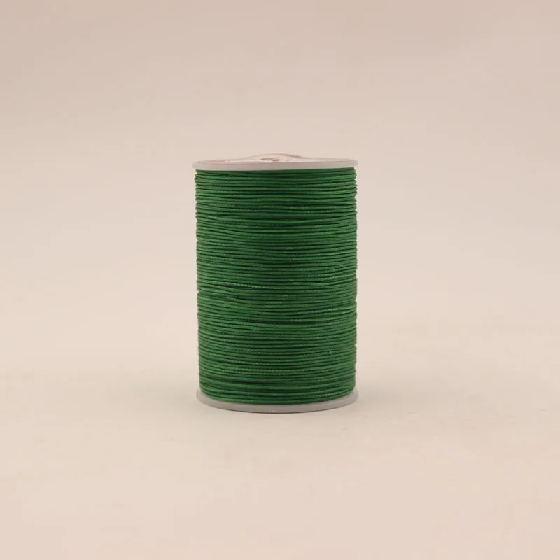 S035 green Отличное качество 0,6 мм кожаный вощенный шнур нить полиэстер круглый воск нить 80 м длинный - Цвет: S035 green