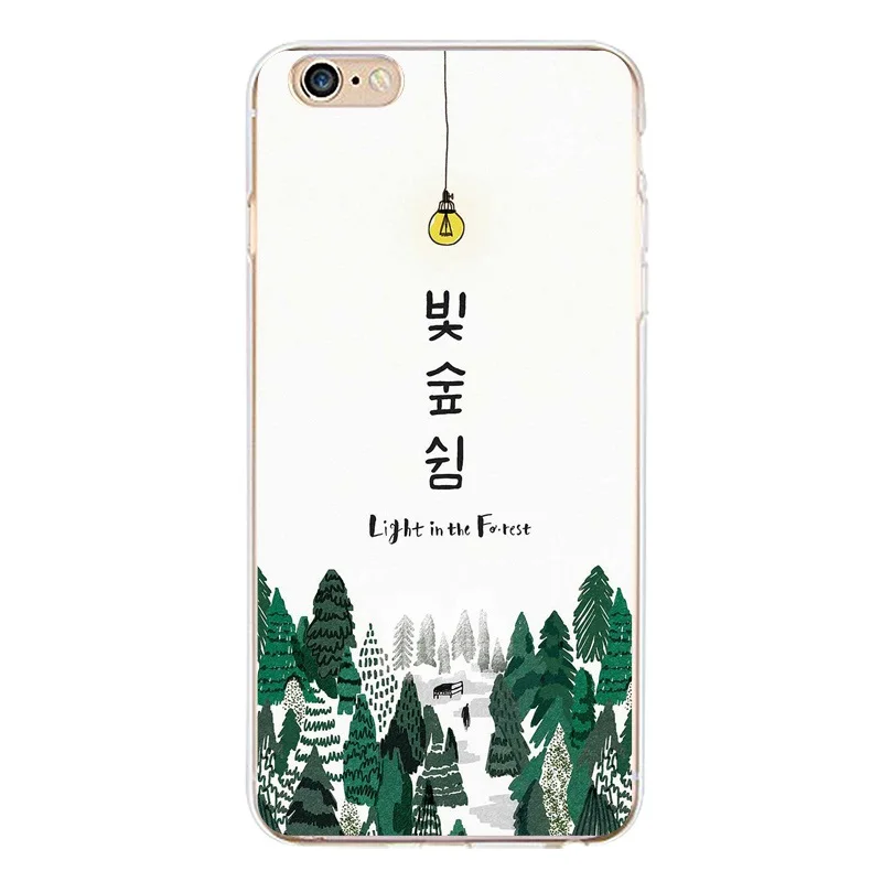 Tree Soft Clear TPU Phone Case For iPhone 4/4s 5 5s 6 6plus 7 8plus x Silicone Wolf Horse Moon Cover Free Shipping | Мобильные