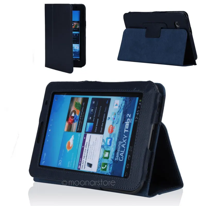 Чехол-книжка для Samsung Galaxy Tab 2 из искусственной кожи с подставкой стилусом и