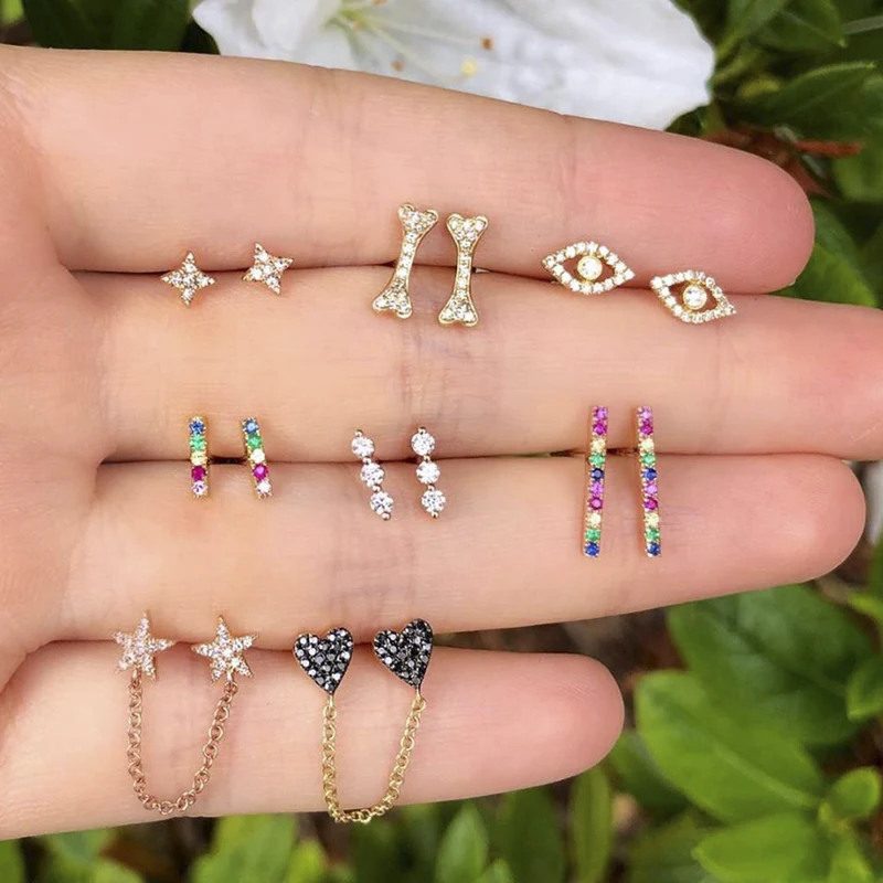 1 комплект винтажная с кристаллами хрусталя геометрические серьги набор для