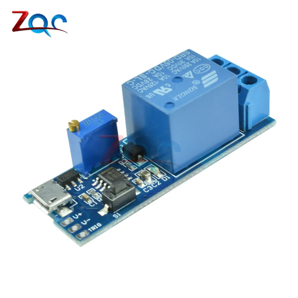 Реле с регулируемой задержкой питания Micro USB 5 30 В постоянного тока|delay relay|relay timerdelay