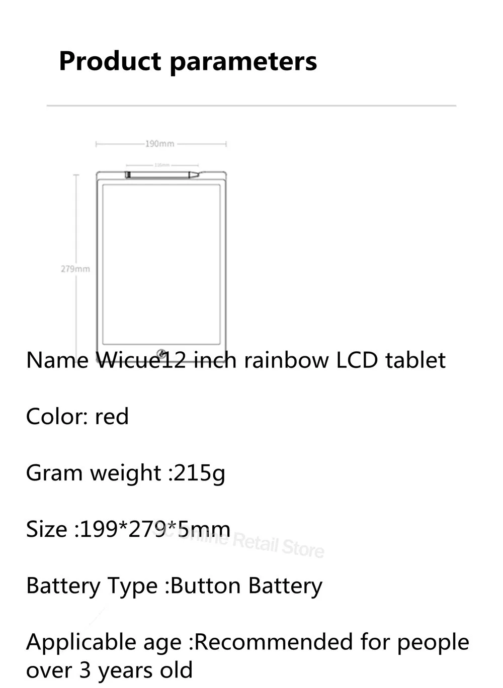 Xiaomi Wicue 12/10 дюймов детский ЖК-дисплей почерк доска красочные планшет с цифровым рисунком представьте pad расширить малыш идея с ручкой