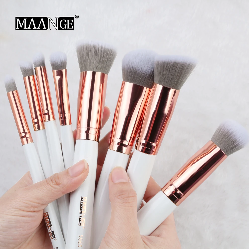 MAANGE Pro 8 шт./компл. макияж кисти основа для макияжа лица порошок тени для век Косметические мягкие синтетические волосы красота Макияж Инструменты Новое поступление