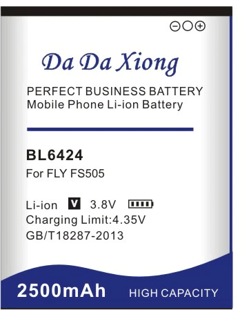 Литий-ионный аккумулятор DaDaXiong BL6424 2500 мАч для Телефона FLY FS505 Nimbus 7 | Мобильные