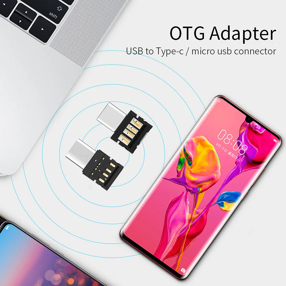 TISHRIC 10 шт. OTG Type C микро USB адаптер зарядный преобразователь данных кабель для мыши