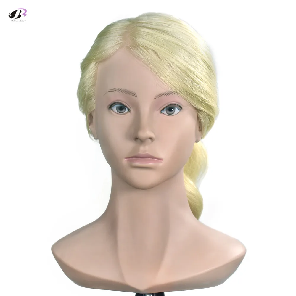 Boli hair 35 см 100% человеческие волосы профессиональная тренировочная голова для