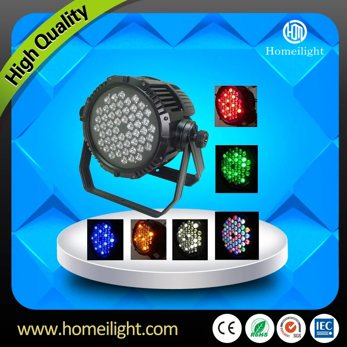 Водонепроницаемый DMX512 Par свет для сцены RGB 3in1 СВЕТОДИОДНЫЙ 54x3 w параболический