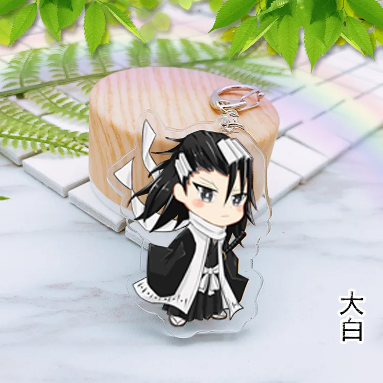 Акриловый брелок для ключей Bleach аниме Kurosaki Ichigo Kuchiki Byakuya Grimmjow jeagerjaquees мультяшный