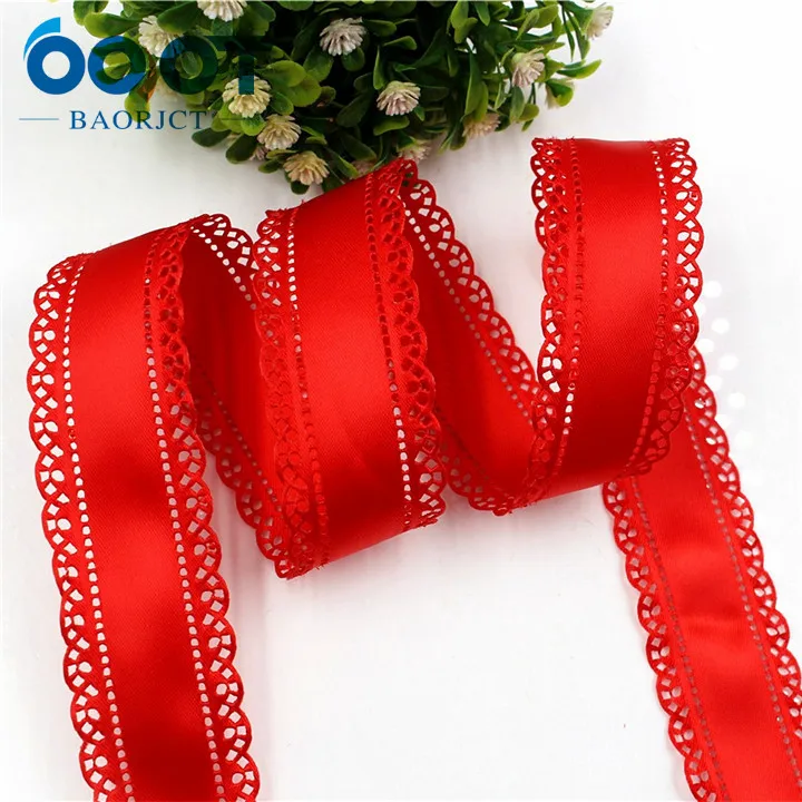 1 OOOT BAORICT 1770314, цветок полые атласная лента, 30 мм, 10Y лента для шитья, DIY головной убор аксессуары ручной работы материал - Цвет: 1