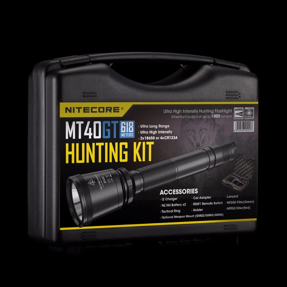 NITECORE MT40GT Охотничий комплект 1000 люмен CREE XP L HI V3 светодиодный осуществления