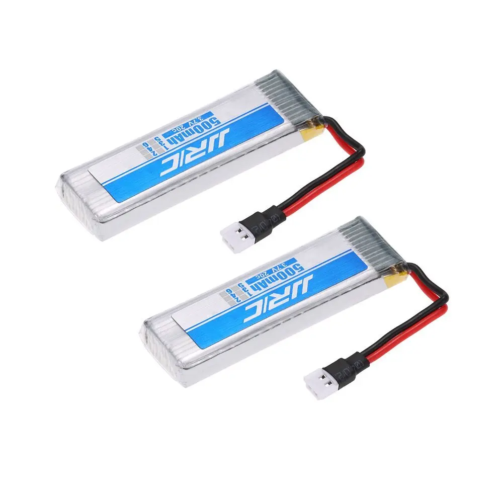 

2pcs * Original JJR/C 3.7V 500mAh 20C LiPo Battery for JJRC H37 RC Quadcopter Drone Replacement Battery