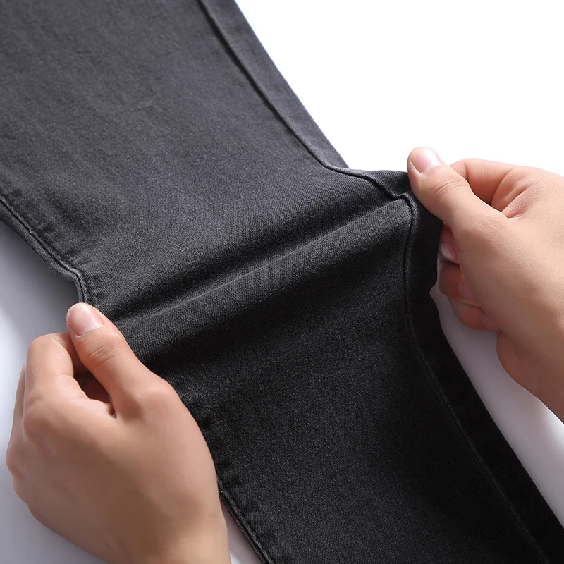 Лидер продаж 2019 новые эластичные узкие джинсы женские дизайнерские брюки до