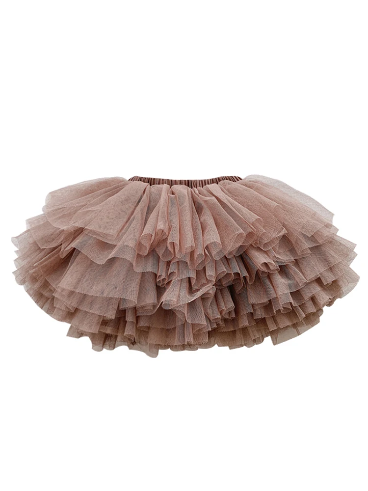 Весенняя многослойная юбка принцессы для девочек средней длины юбки летняя