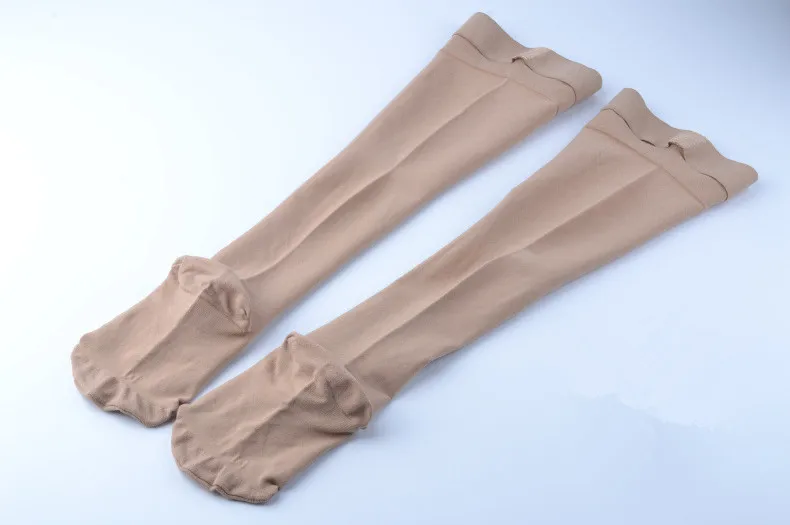 Beige-Close toe-XXL Компрессионные носки высокие чулки колготки носки профессиональные 20-30mmHg утягивающие Гольфы Компрессионные носки - Цвет: Beige-Close toe-XXL