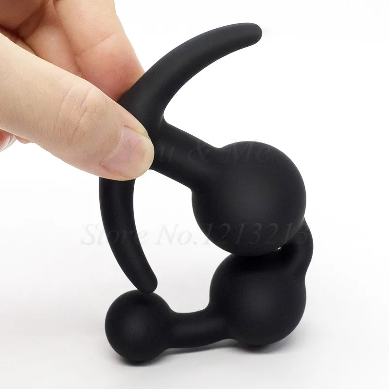 Силиконовые анальные шарики массажер простаты Анальная пробка интимные игрушки