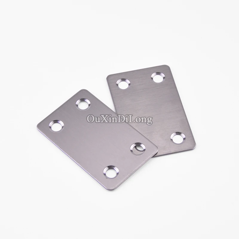 Горячая 200 шт нержавеющая сталь плоская угловая скобка пластина Угловое