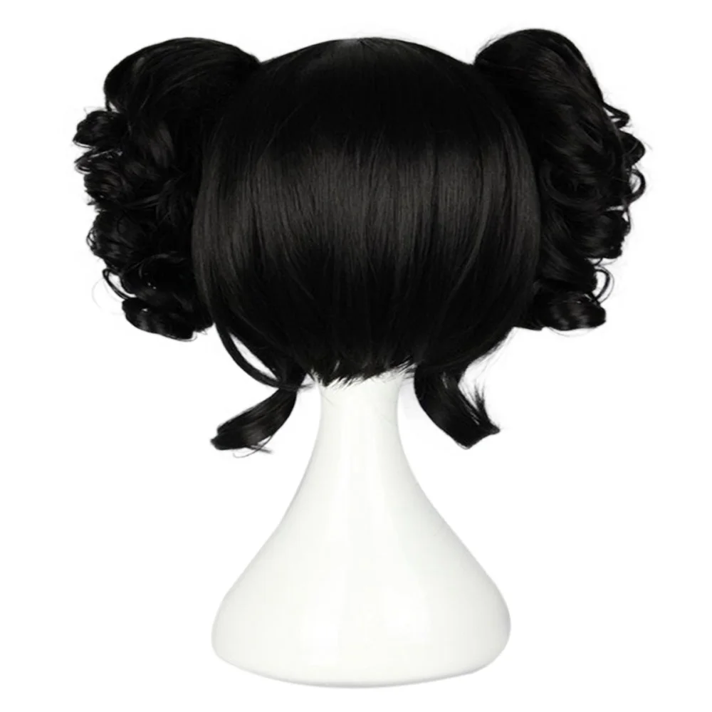 HAIRJOY женский розовый косплей парик средней длины Термостойкое синтетическое волокно с 2 съемными волнистыми конским хвостом