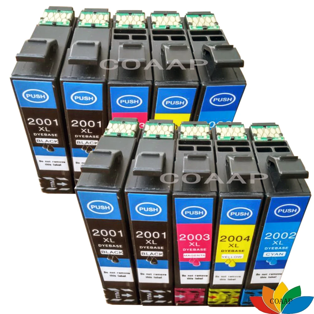 

10PK T200 T2001-T2004 XL Ink cartridges For Expression Home XP-200 XP-300 XP 400 Inkjet Printer