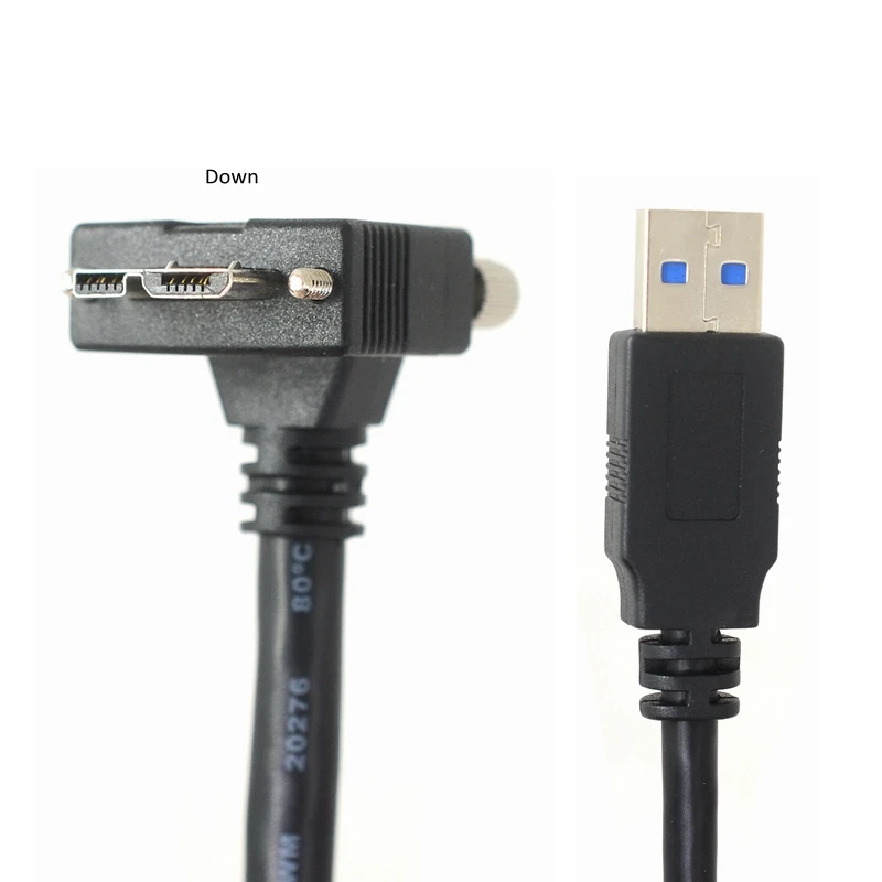 USB 3 0 a b 90 градусов правый левый вверх и вниз Угловой Micro B с замком винты крепление
