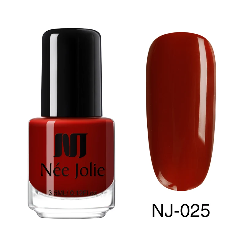 3.5ml NJ025 Лак для ногтей NEE JOLIE, кофейный, серый, красный, серия Nail Varnich, чистый цвет, лак для ногтей, лак, украшение, 3,5 мл - Цвет: 3.5ml NJ025