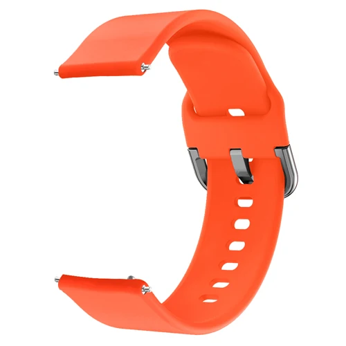 Orange red silver 20 мм силиконовый ремешок для samsung Galaxy Watch Active 42 мм S2 классический ремешок для часов amazfit bip huawei watch 2 браслета S/L Размер - Цвет ремешка: Orange red silver