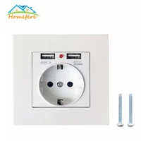 homefere wall electronic socket eu standard power outlet with dual home usb plug charger power socket with usb
