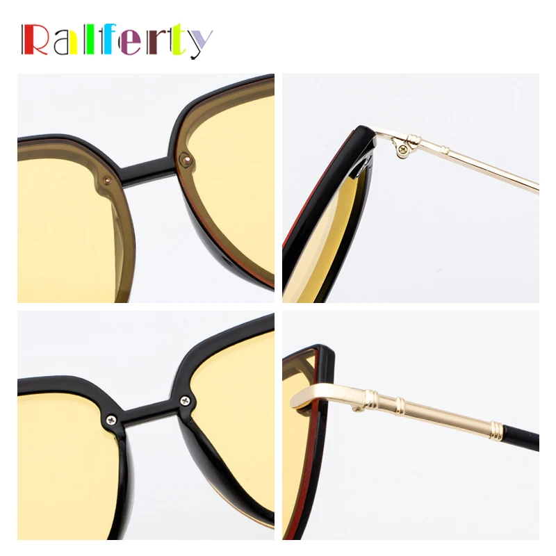 Ralferty 2019 Солнцезащитные очки женские кошачий глаз высококачественные